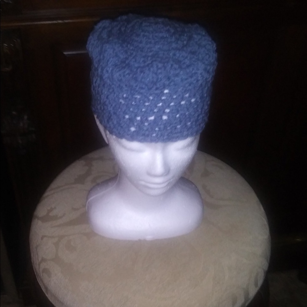 Denim Blue Crochet Hat